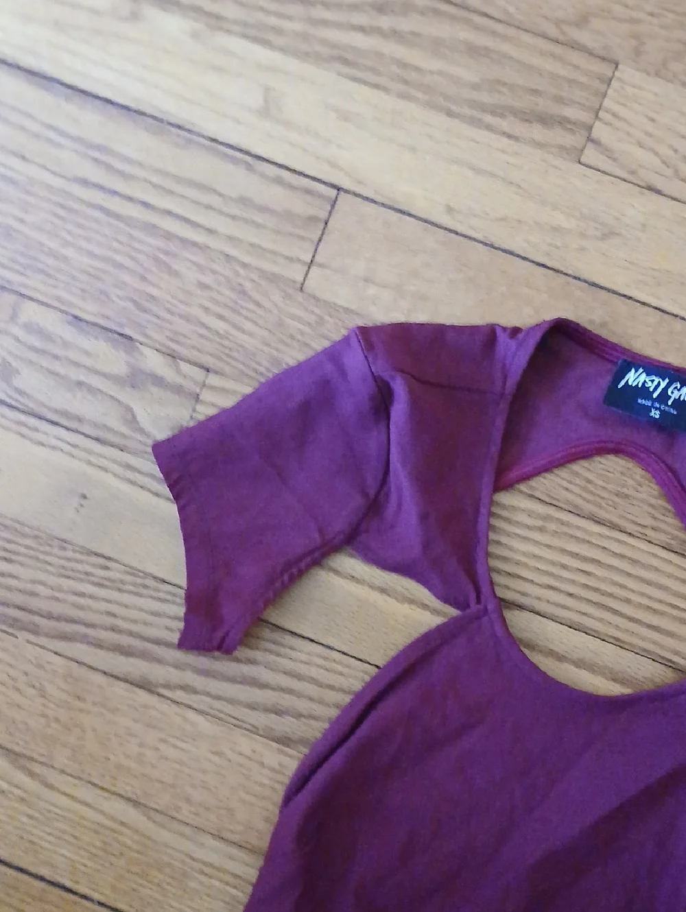 Nasty Gal Dark Red Open-Back Mini- Dress ■ Size XS